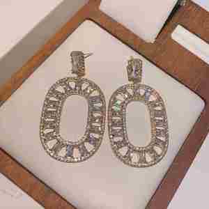 Hibride ลูกบาศก์เพทายสีใสต่างหูห่วงโซ่ยาวขนาดใหญ่สำหรับผู้หญิงต่างหูแบบห้อยต่างหูต่างหูต่างหูระย้าเครื่องประดับสำหรับงานเลี้ยง Broncos E-695ของขวัญ - Product Image 3