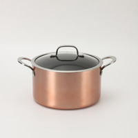 Ensemble de casseroles de luxe multifonctionnel antiadhésif dix pièces : marmite à soupe, poêle à frire, wok, casserole à lait, avec couvercle en verre à fond plat