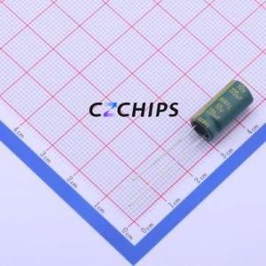 Condensador Electrolítico de Aluminio de Orificio Pasante RC050M221LO8*16TH-2A1E, Orificio Pasante, D8xL16mm 220uF 20% 50V 820mA-100kHz - Product Image 1