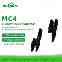 Connecteur photovoltaïque de type Y PV T3 1500V 50A pour connexion parallèle de panneaux solaires