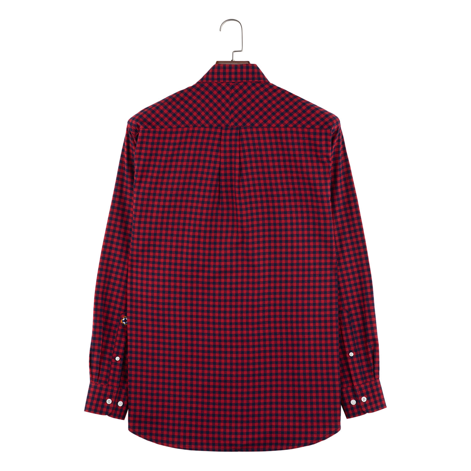 Custom Men's Fashion Long Sleeve Plain Wholesaler Red Plaid Shirt for men