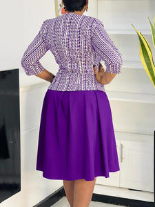 Traje Formal de Dos Piezas para Mujer, <span class=keywords><strong>Talla</strong></span> <span class=keywords><strong>Grande</strong></span>, Estilo Africano, para Invierno, Vestido de Oficina, Terno - Product Image 4