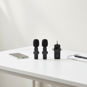 Microphone sans fil <span class=keywords><strong>Aidi</strong></span> <span class=keywords><strong>3</strong></span> en 1, micro-cravate avec connecteur Type C pour caméras de tournage vidéo, téléphones mobiles, iPad pour TikTok - Product Image 4