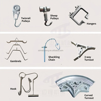 Accessoires d'abattage Maisheng : crochets, épingles d'abattage, poulies, et dispositifs de rotation pour abattoirs de moutons