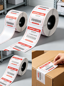 4x6-inch (102mm x 152mm) fan-shaped direct thermal self-adhesive <b>labels</b>; shipping <b>labels</b> address <b>labels</b>; thermal shipping <b>labels</b> - Product Image 5