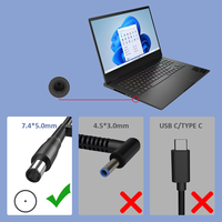 Chargeur pour ordinateur portable 230W 19.5V 11.8A 7.4x5.0mm Connecteur DC Adaptateur d'alimentation de remplacement pour ordinateurs portables de jeu HP Omen ZBook