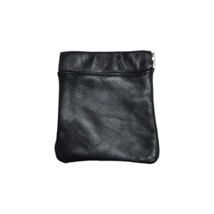 Portamonete in Vera Pelle 10x8.5Cm con Chiusura in Metallo Minimalista Compatto Unisex per Uso Quotidiano - Product Image 2