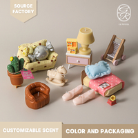 Großhandel Maßgefertigte Mini-Haus-förmige Soja-Kerze Verschiedene Niedliche Möbeldesigns Benutzerdefinierter Duft Farbe Verpackung Souvenir Geschenk