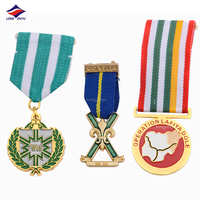 Longzhiyu haute qualité croix de fer insigne d'honneur personnalisé métal prix ruban broche médaille d'honneur