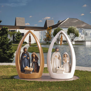 Statue en résine de la Sainte Famille, ensemble de crèche de Noël en dessin animé, figurine artisanale peinte à la main, adorable Jésus enfant, décoration de Noël, festival, enfants - Product Image 3