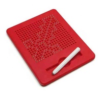 Tableau magnétique en plastique pour enfants et tout-petits, avec perles magnétiques et stylet, 5,8x5 pouces, jouet de voyage pour avion et voiture