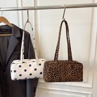 Nouveau Sac Fourre-tout Simple et Tendance 2026, Style Coréen, Imprimé Léopard, Fermeture Éclair, Deux Bretelles, Style Occidental, Idéal pour l'Export