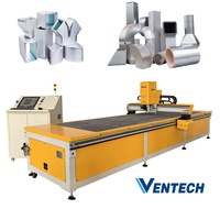Machine de découpe et de rainurage automatique de panneaux de conduits pré-isolés Ventech CNC pour conduits d'air HVAC en mousse phénolique PIR PU