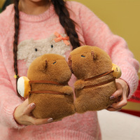 BT 20CM Capybara en peluche avec dos tortue avocat Hamburger fruits griffe poupée Machine jouets mignon cochon d'inde poupée garçon fille cadeaux