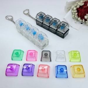 Teclado Cat Xiaoqi de 4 Teclas con Keycaps Transparentes de Plástico, Interruptor de Alivio de Presión, Licenciado, Marca Privada, Llavero para Teclado - Product Image 4