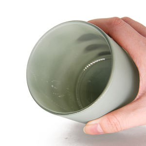 Siap dikirim stoples kaca dalam ruangan kosong untuk stoples lilin kaca buram dengan tutup abu-abu - Product Image 3