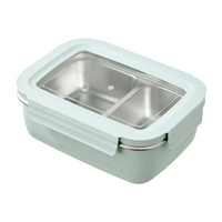 Boîte de conservation des aliments pour réfrigérateur Conteneurs alimentaires réutilisables Boîte à lunch Boîte à bento en acier inoxydable pour adultes Conteneur à lunch