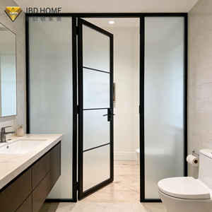 Porte-fenêtre en verre dépoli à ligne fine avec cadre en aluminium renforcé, idéale pour les petites salles de bain et les greniers (habitation urbaine) - Product Image 1