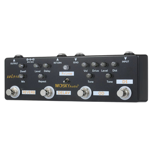 Pedal de Efectos Múltiples para <span class=keywords><strong>Guitarra</strong></span> MOSKY Audio SOL918 5 en 1, Carcasa Metálica, Efectos Combinados de Distorsión, Overdrive, Delay y Reverb con Bucle de Efectos - Product Image 1