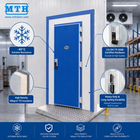 Porte battante manuelle en acier coloré à isolation thermique sur mesure pour chambre froide commerciale et congélateur