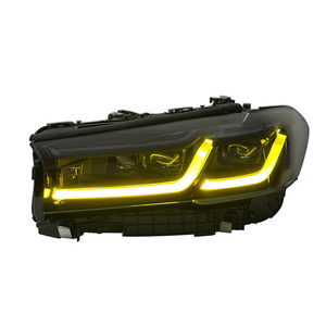 Đèn pha ô tô SJC dành cho BMW 5 Series G30 G38 M5 F90 2018-2023, đèn <span class=keywords><strong>LED</strong></span> hai màu, đèn chiếu sáng ban ngày màu vàng và trắng - Product Image 3