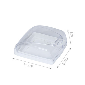 Cache-interrupteur transparent étanche type 86, panneau de protection en plastique pour prise de salle de bain, installation facile, design minimaliste - Product Image 1