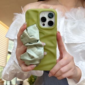 Funda de Teléfono Antideslizante y Resistente a los Golpes con Correa de Seda de Color Sólido para iPhone 17 16 15 14 13 12 Pro Max - Product Image 4