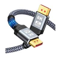 Câble DP 8K Version 1.4 pour Moniteur d'Ordinateur, Adaptateur d'Interface, Conducteur en Cuivre Pur, Home Cinéma