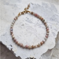 Pulsera Delicada con Cuentas de Piedras Preciosas Facetadas de 4mm, Estilo Vintage, para Mujer, Piedra Natural Ajustable, Cristal Curativo, Aniversario