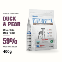 Nourriture Complète pour Chiens Lyophilisée Formule Canard et Poire 400g avec Prébiotiques