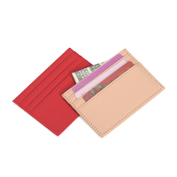 Dompet Kartu Kulit Bisnis RFID Custom DIY, Tempat Kartu Kredit, Tempat Kartu Identitas, Dompet Tipis