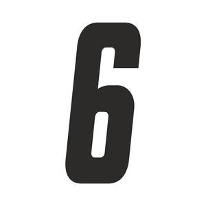 Set di adesivi per Motocross 3 21 Cm-6 piatti decorativi neri - Product Image 1