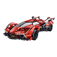 Guly 10659 2026 MOC1:8 Coche Deportivo Rojo de Colección, Coche de Velocidad V12GT, Kit de Modelo de Superdeportivo, Ladrillos de Construcción, Regalo de Escritorio, Sets de Bloques de Construcción