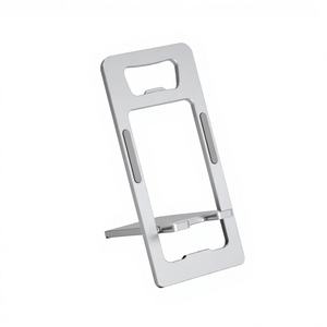 Soporte de Teléfono Portátil de Aleación de Aluminio, Altura Ajustable, Diseño Plegable para Escritorio y Uso en Exteriores, Ideal para Viajes en Avión - Product Image 1