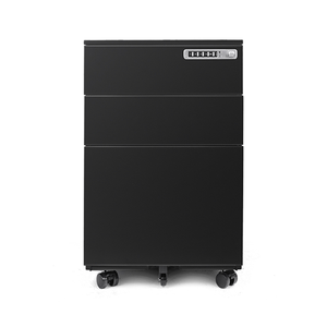 Classeur en acier robuste avec roulettes 3 tiroirs Unité <span class=keywords><strong>de</strong></span> stockage en métal noir <span class=keywords><strong>Organisateur</strong></span> polyvalent pour <span class=keywords><strong>bureau</strong></span>, maison, garage - Product Image 4