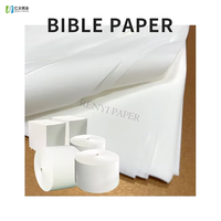 SGS Certified Anti-Curl Virgin Wood Pulp Uncoated Beige/White Bible Paperboard Offset Printing Custom Packaging Bible Paper