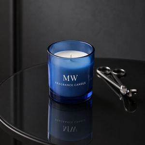 Vela Aromática en Frasco de Vidrio Azul MW, Vela Perfumada para Decoración del Hogar, Estilo Moderno - Product Image 4
