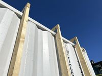 Kit de support triangulaire extérieur pour conteneur 20 pieds, en acier galvanisé standard, pour pont supérieur bidirectionnel, avec quincaillerie et équerre d'angle