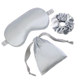 Coffret Cadeau Douche Nuptiale – Masque de Nuit en Fausse Soie Couleur Unie avec Pochette de Rangement – Kit de Sommeil Portable pour Voyage et Faveurs de Fête – Protection des Yeux - Product Image 2