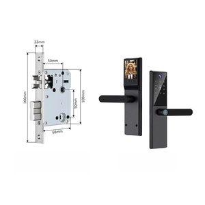 Serrure de porte intelligente Auvinx Factory, empreinte digitale, mot de passe, <span class=keywords><strong>carte</strong></span> IC, serrure d'appartement/bureau, application Tuya WIFI, serrure numérique, caméra - Product Image 6