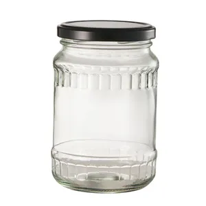 Komkommer Augurk In Glazen Pot Met Metalen Dop Voedselcontainer Opslag Glazen Voedselpotten Perfect Voor Honing En Keukenopslag