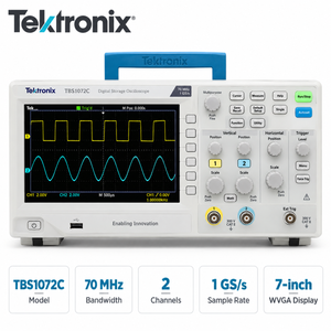 Osciloscopio Digital de Almacenamiento Tektronix TBS1072C, 70MHz, 1GS/s, 2 Canales, Pantalla WVGA de 7 Pulgadas, Resolución de 8 Bits, 1 Año de Garantía - Product Image 3