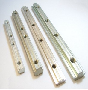 Nhôm hồ sơ 4040 M8 đôi chủ đề dài kẽm mạ thép trượt t khe cắm Nut Bar - Product Image 2