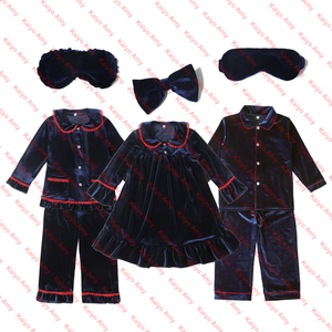 Ensemble de pyjamas pour enfants RTS blanc <span class=keywords><strong>velours</strong></span> dentelle pyjamas pour bébés filles pyjamas d'hiver pour enfants ensembles de pyjamas de luxe pour enfants - Product Image 2