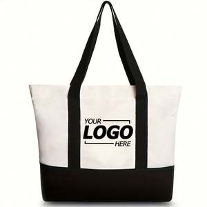 Sac de plage <span class=keywords><strong>en</strong></span> toile personnalisé avec monogramme de dessin animé classique imprimé à l'écran pour femmes Cadeau personnalisé avec initiales pour l'été - Product Image 1