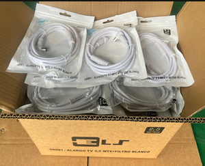 Cable de <span class=keywords><strong>Antena</strong></span> de TV Coaxial con Revestimiento de PVC para Proyector de Cine en Casa, Monitor y <span class=keywords><strong>HDTV</strong></span> - Conectores Macho/Hembra, Resolución 4K/8K - Product Image 4
