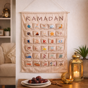 <span class=keywords><strong>Calendario</strong></span> de Adviento de Ramadán para Niños, de Lona Rellenable, con Bolsillos, Juguetes Musulmanes de Alta Calidad, Venta al Por Mayor 2026 - Product Image 5