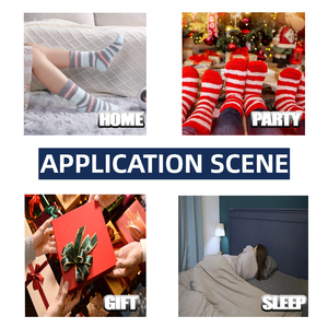 Vente en gros de chaussettes personnalisées pour femmes, collection hiver, chaudes et confortables, chaussettes corail <span class=keywords><strong>crème</strong></span> personnalisées pour filles - Product Image 6