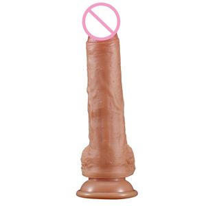 21 cm Flüssigsilikon Sextoy für Herren, Weicher Doppelschichtiger Realistischer Dildo mit Saugnapf, Riesiger Künstlicher <span class=keywords><strong>Penis</strong></span> - Product Image 6