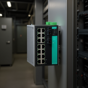 Commutateur géré Moxa EDS-516A-MM-SC-T, 16 ports Ethernet, rail DIN, dispositif de mise en réseau industriel - Product Image 3